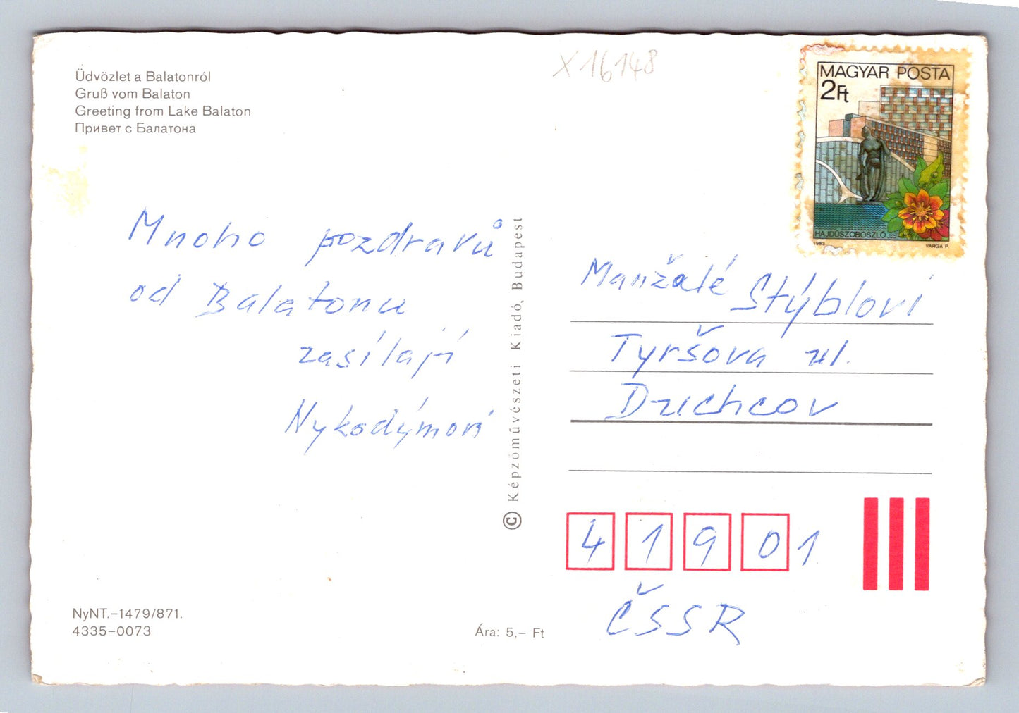 Pohlednice BALATON - GREETING FROM LAKE BALATON (x16148)