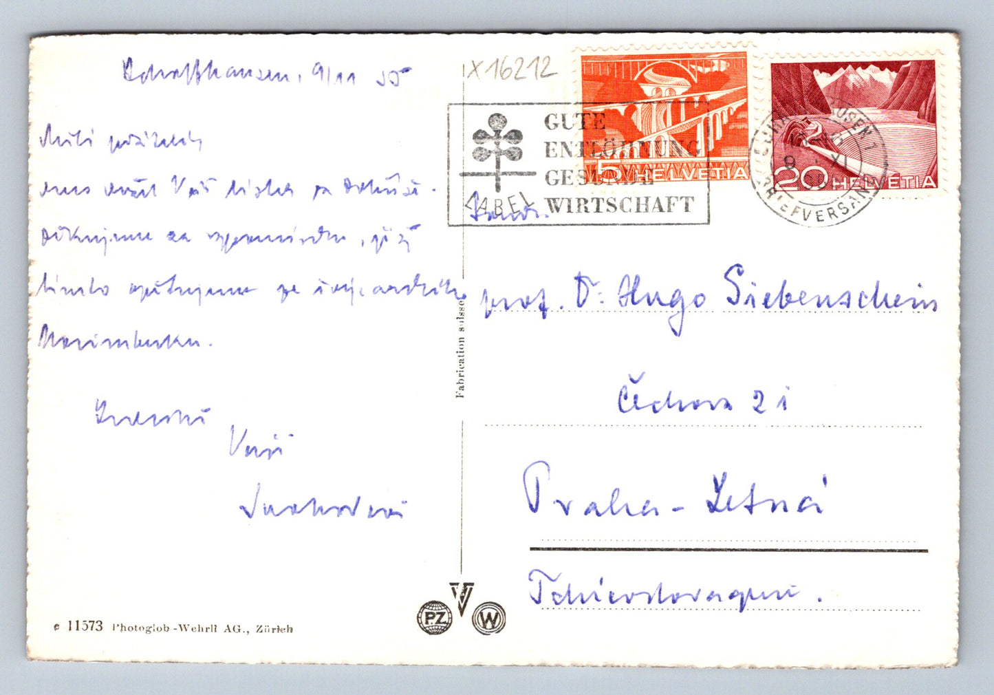 Pohlednice SCHAFFHAUSEN. HAUS ZUM RITTER (x16212)