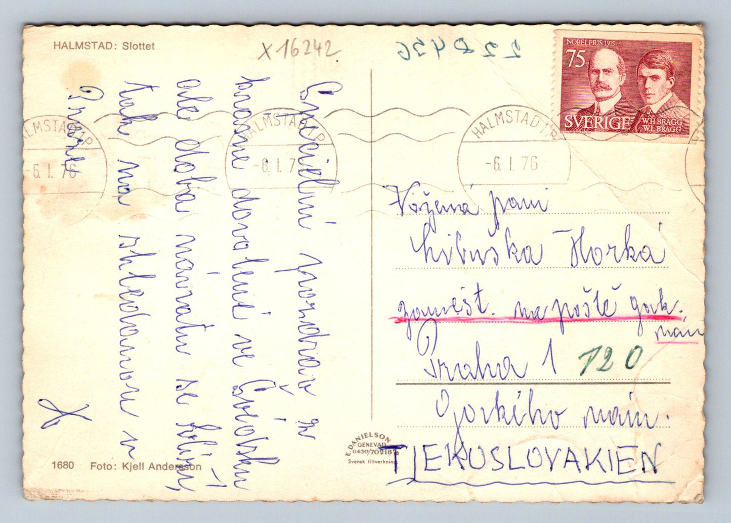 Pohlednice HALMSTAD : SLOTTET (x16242)
