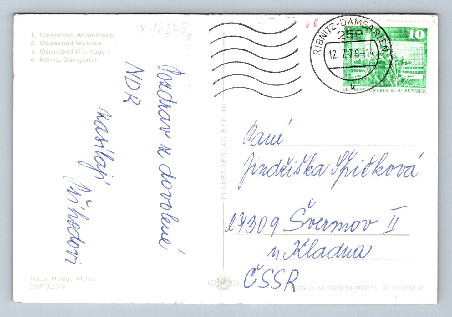 Pohlednice OSTSEEBAD WUSTROW (x16248)