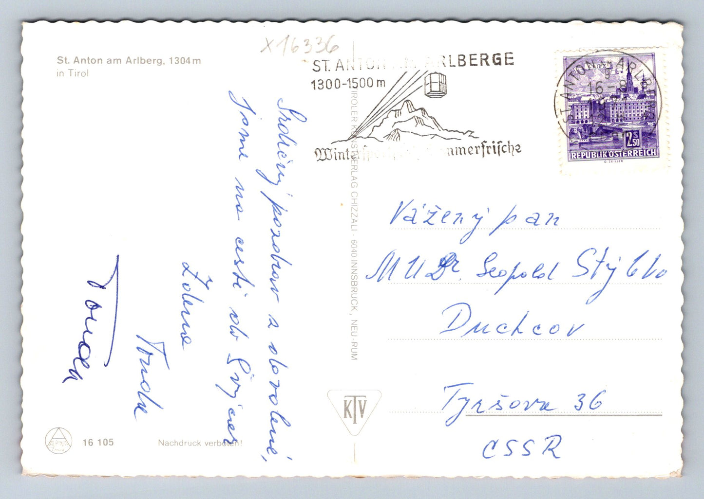 Pohlednice ST.ANTON AM ARLBERG (x16336)