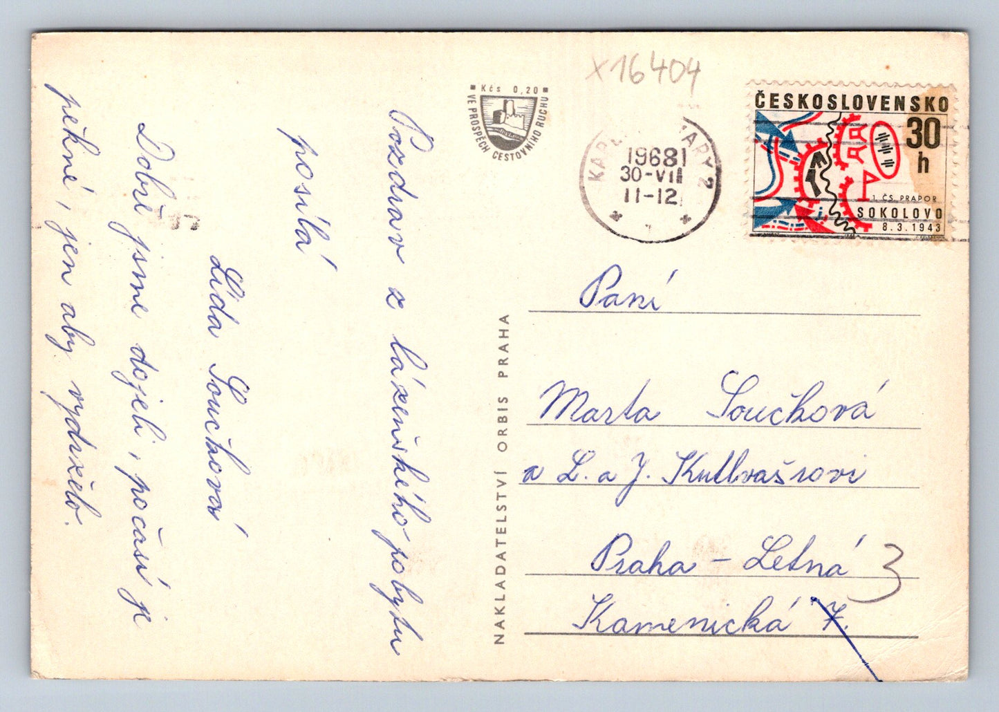 Pohlednice KARLOVY VARY (x16404)
