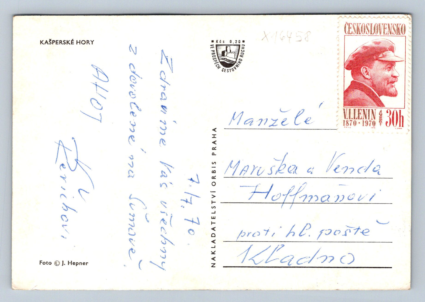 Pohlednice KAŠPERSKÉ HORY (x16458)