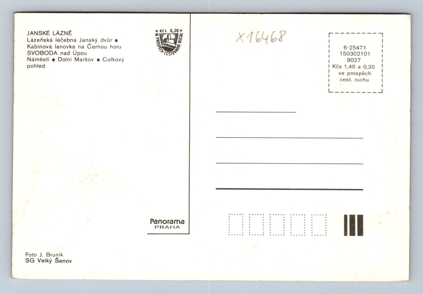 Pohlednice JANSKÉ LÁZNĚ, SVOBODA NAD ÚPOU (x16468)