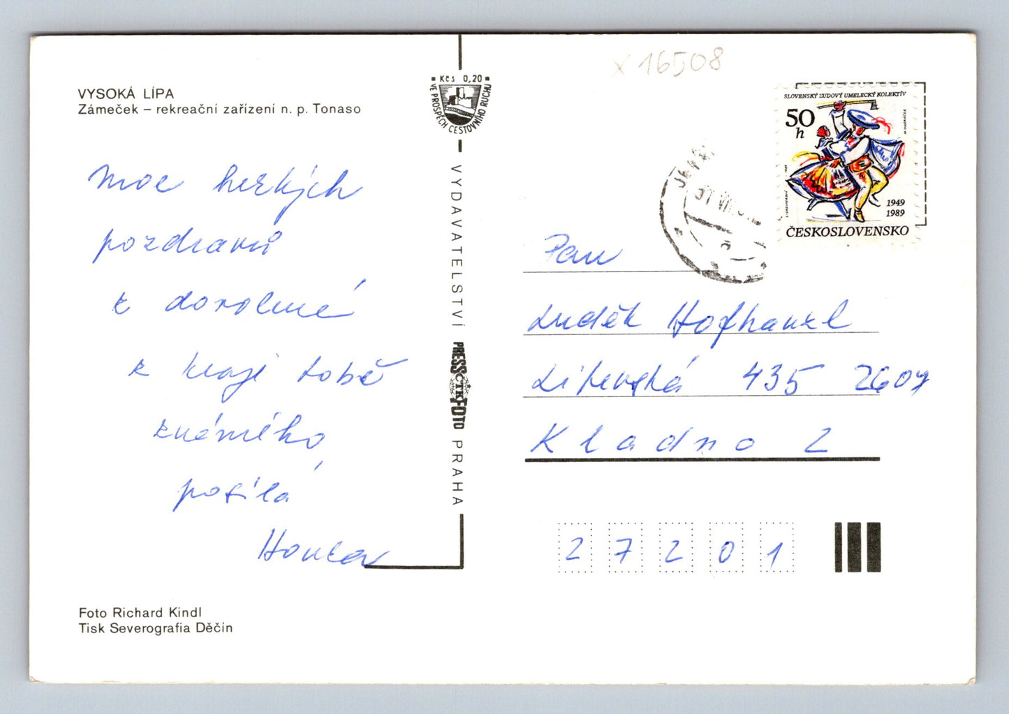 Pohlednice VYSOKÁ LÍPA - ZÁMEČEK (x16508)