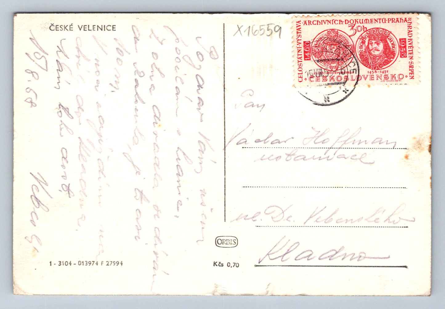 Pohlednice ČESKÉ VELENICE (x16559)