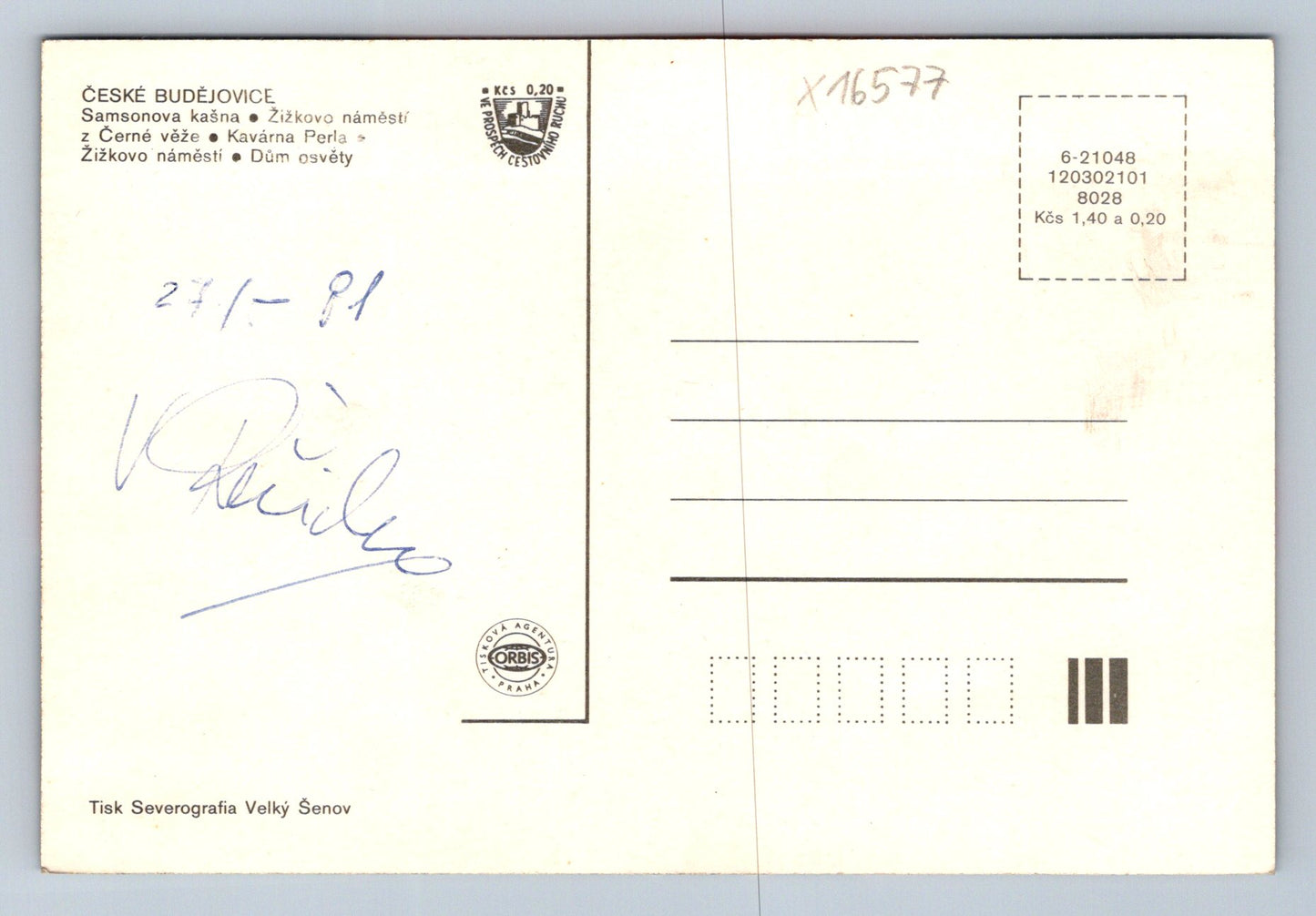 Pohlednice POZDRAV Z ČESKÝCH BUDĚJOVIC (x16577)