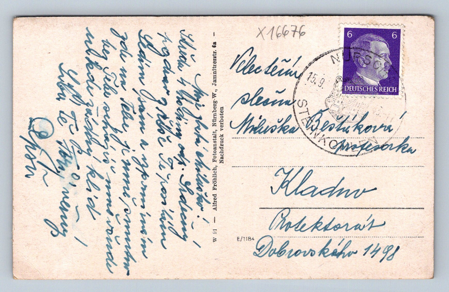Pohlednice NÜRSCHAN I. SUDETENGAU (x16676)