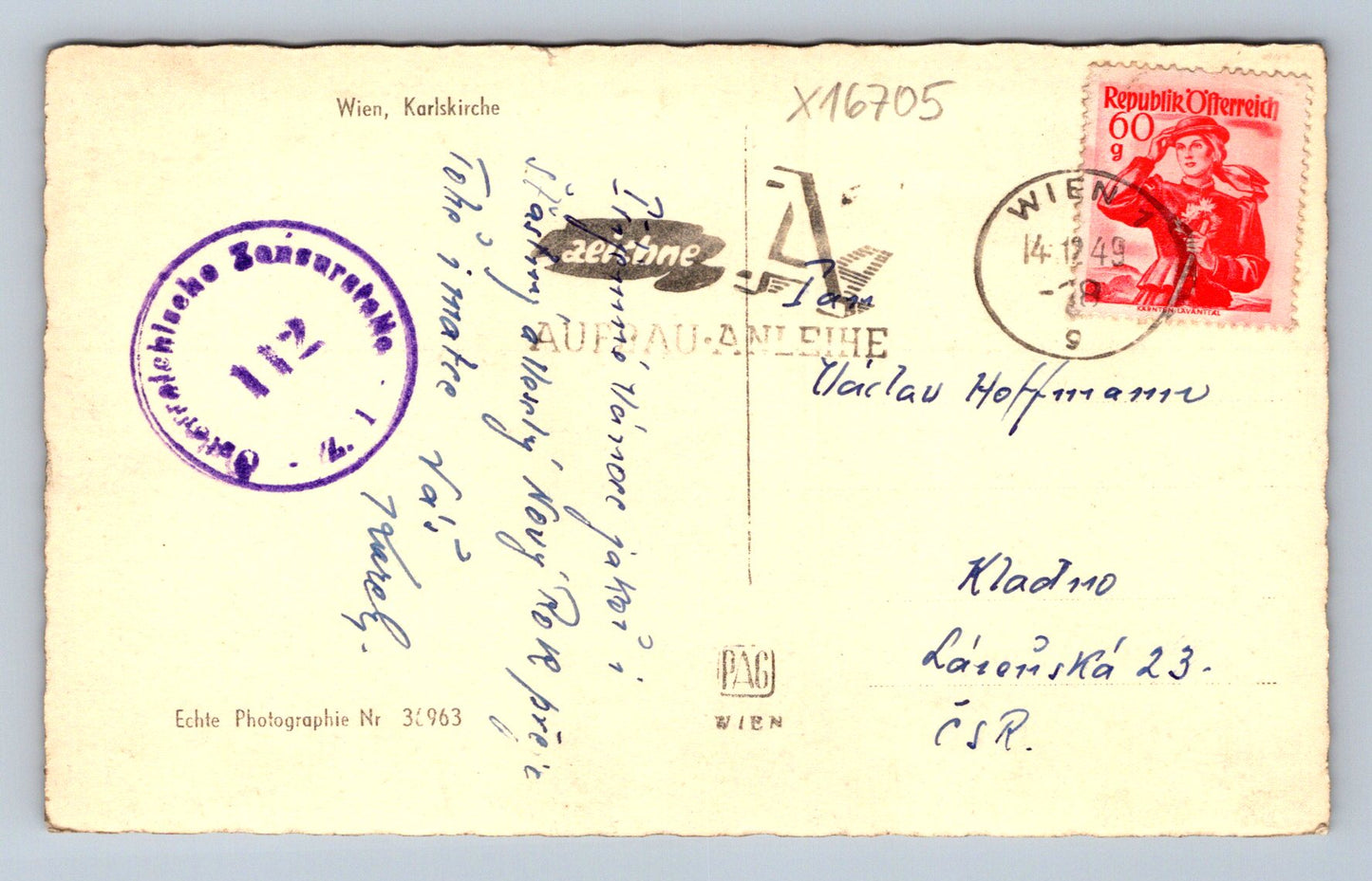 Postcard VIENNA, KARLSKIRCHE (x16705)