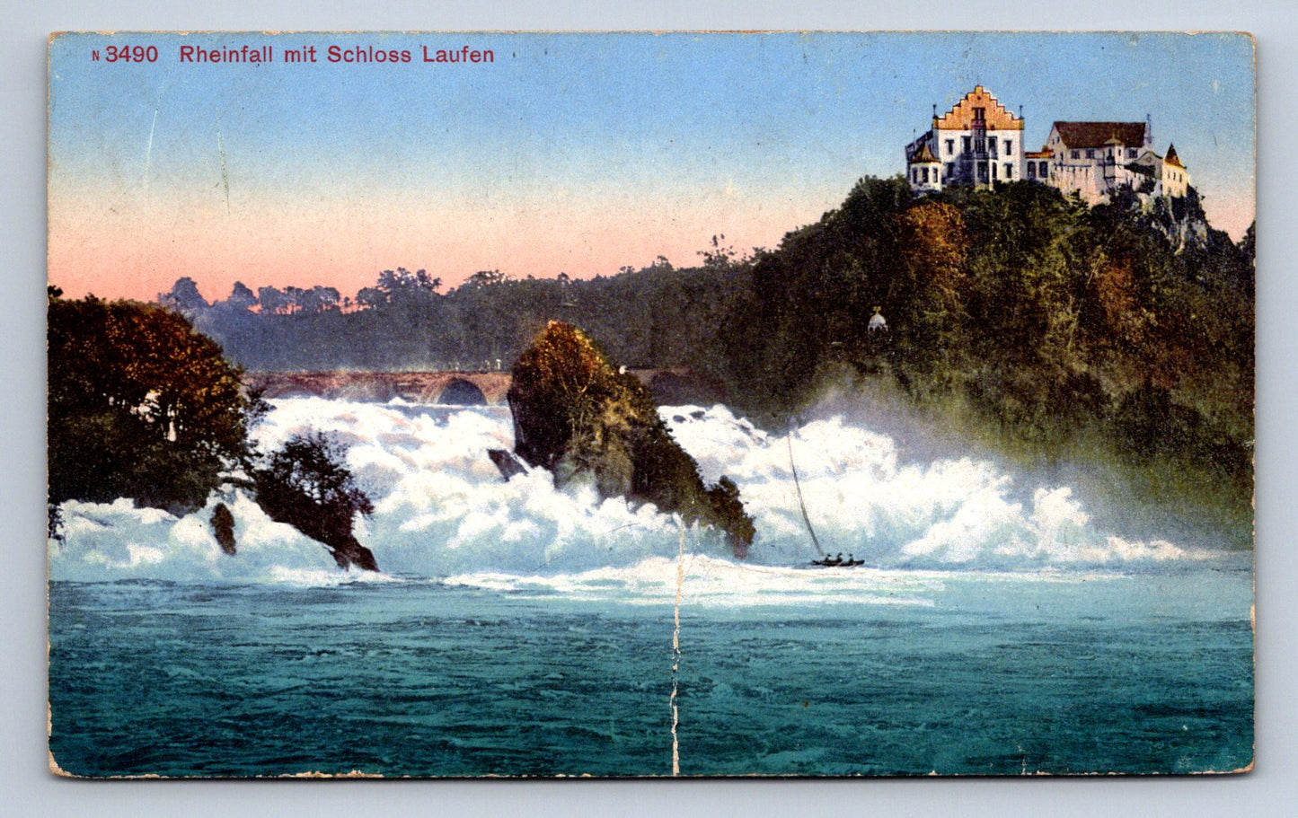 Pohlednice RHEINFALL MIT SCHLOSS LAUFEN (x16823)
