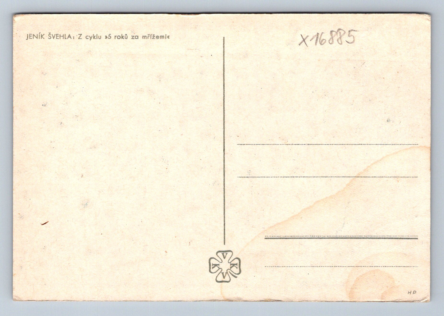 Postcard JENÍK ŠVEHLA. FROM THE CYCLE 5 YEARS BEHIND BARS (x16885)