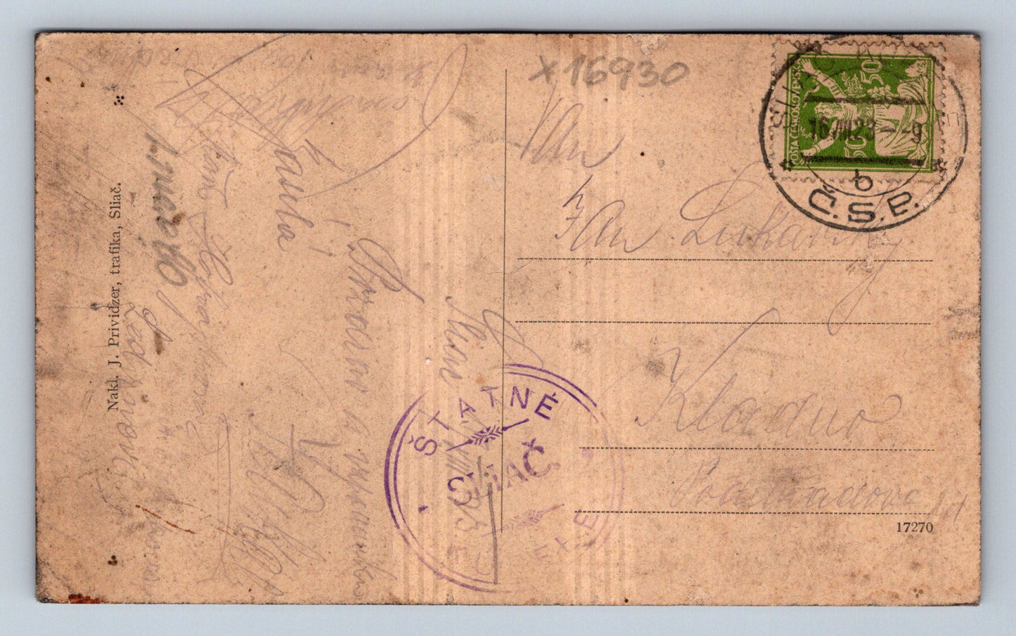 Postcard SLIAČ - SPA, HOTEL PRAGUE - BRATISLAVA (x16930)