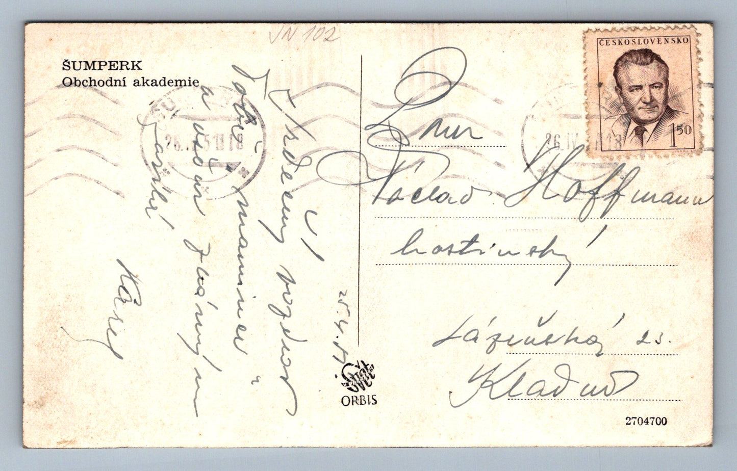 Pohlednice Šumperk - OA (JN102)