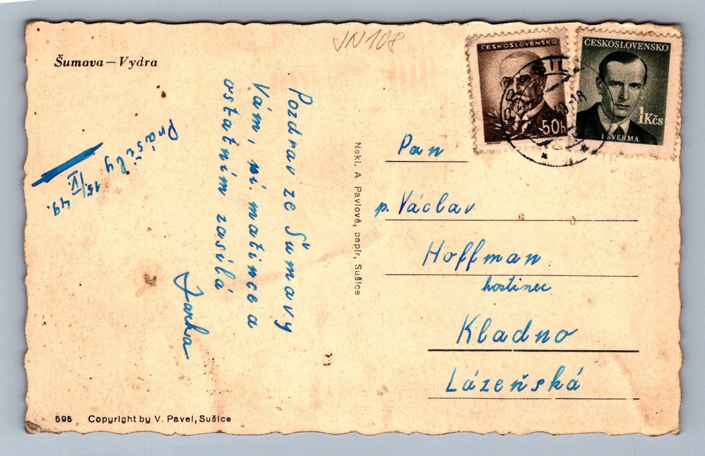 Pohlednice Šumava - Vydra (JN108)