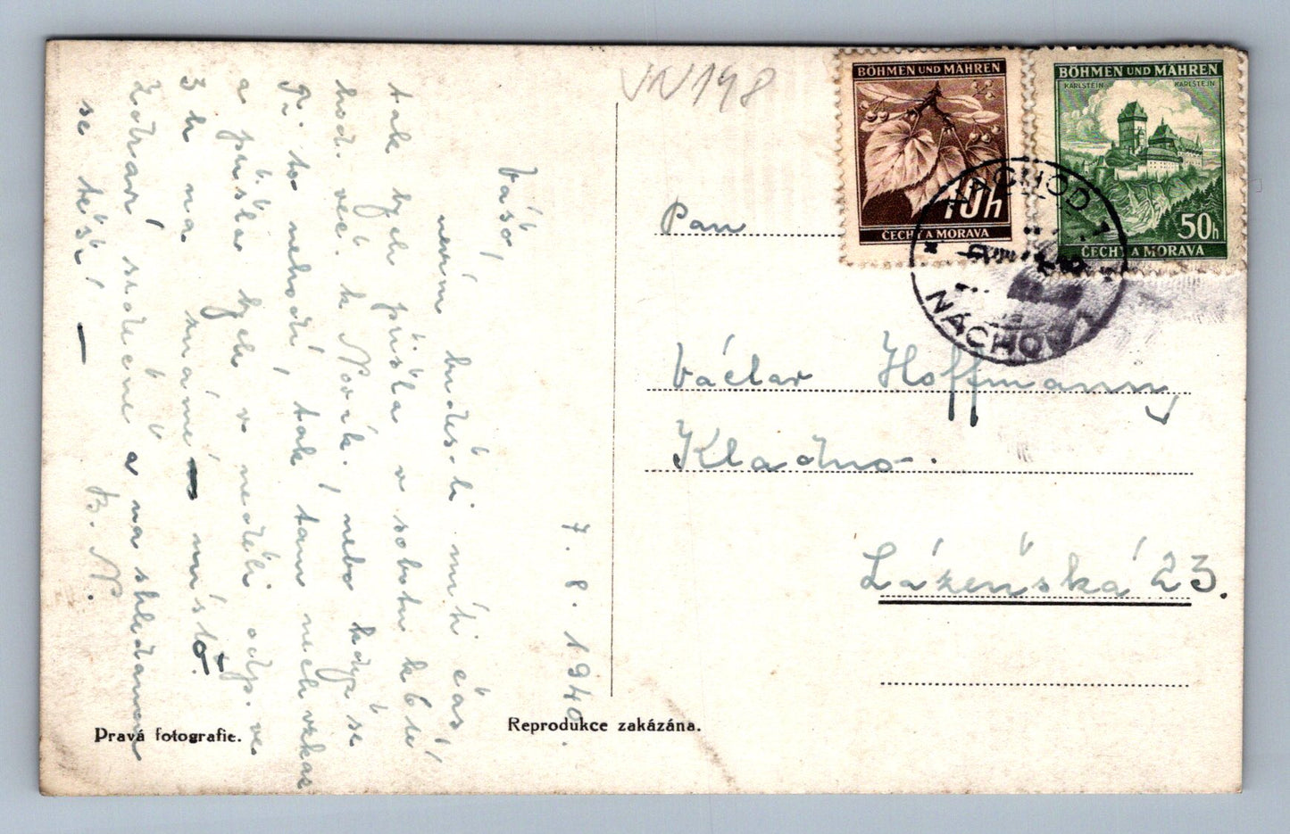 Postcard Náchod: Panorama (JN148)