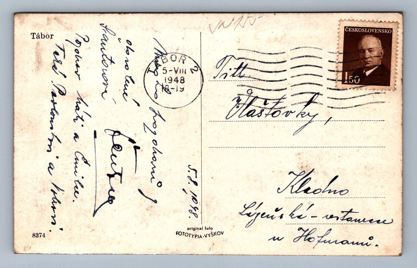 Postcard Tabor (JN155)