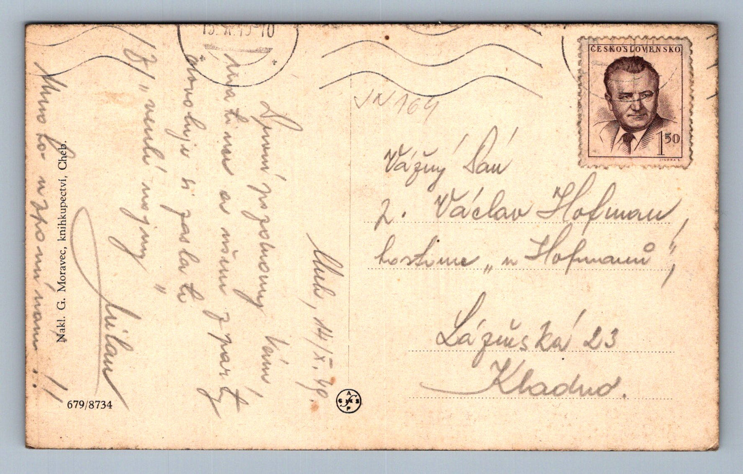 Postcard Cheb - Square (JN164)