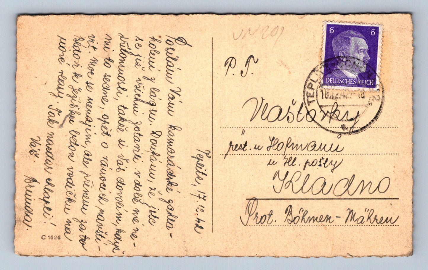 Postcard Snow - fence - Teplice (JN201)