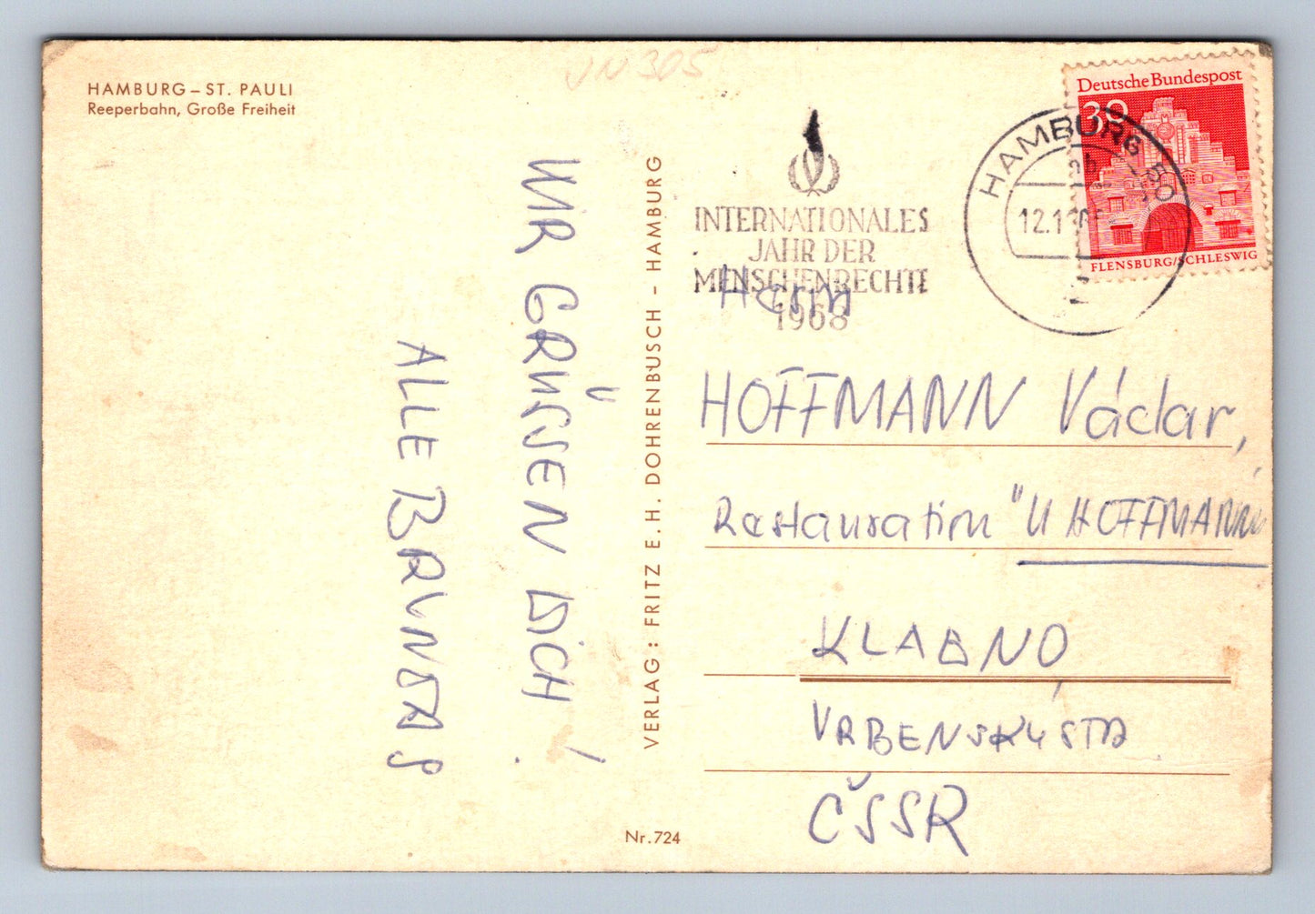 Postcard Hamburg - St. Pauli (JN305)