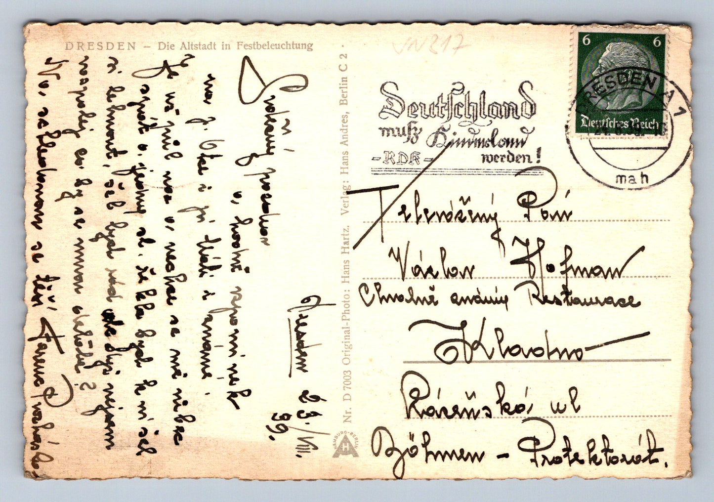 Pohlednice Dresden - Die Altstadt die Festbeleuchtung (JN317)