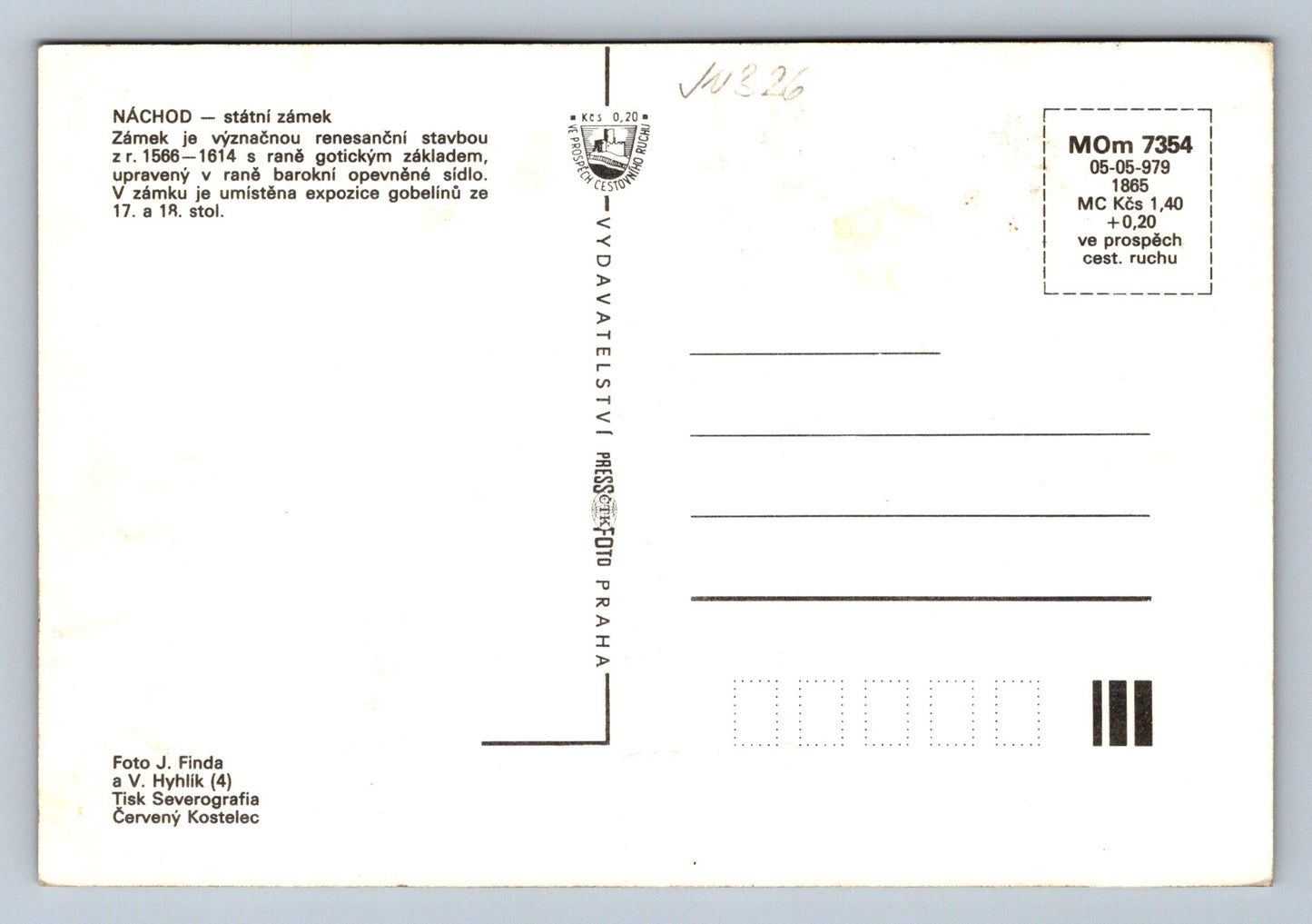Pohlednice Náchod - státní zámek (JN326)