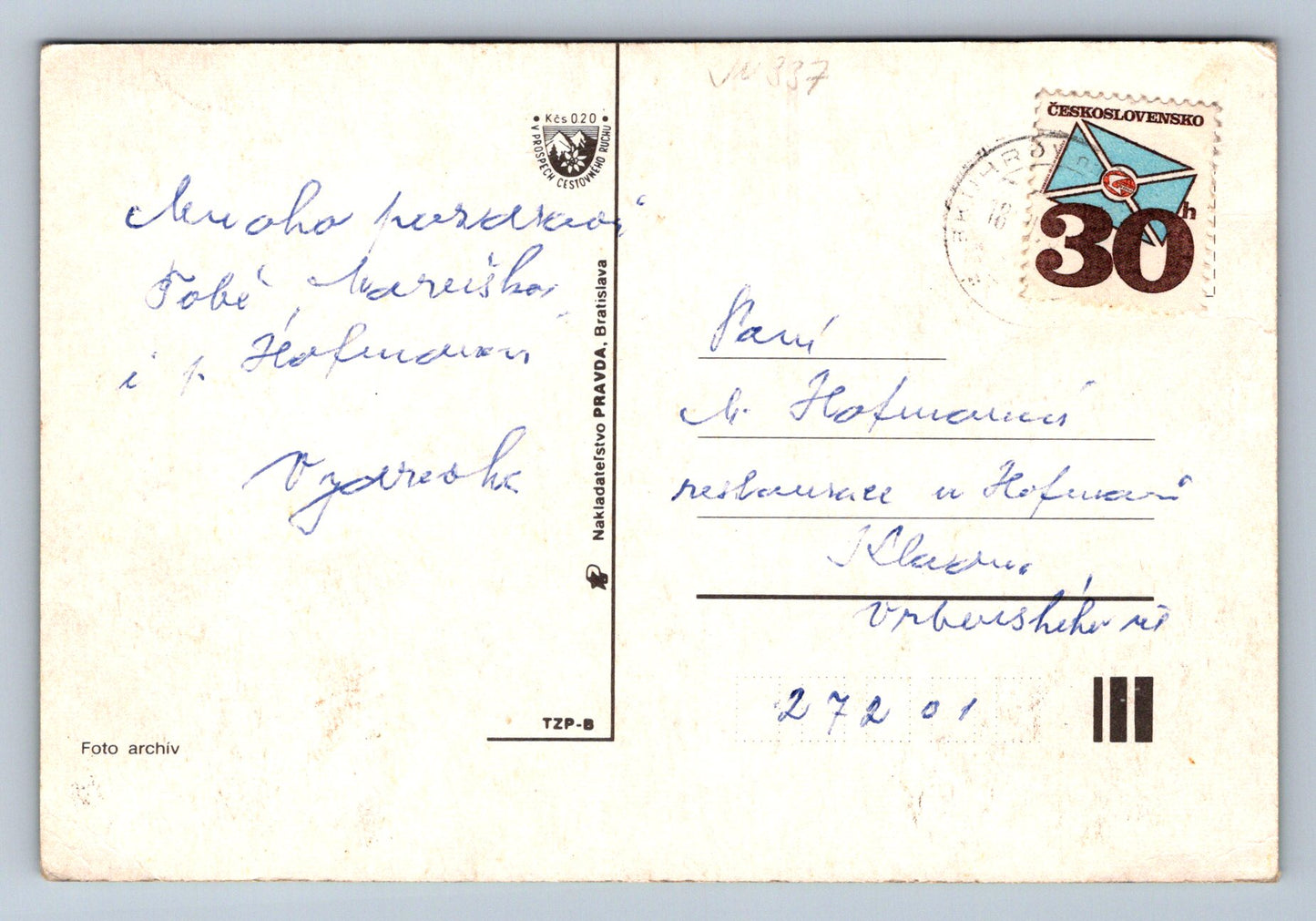 Pohlednice Pozdrav z Orlických hor (JN337)