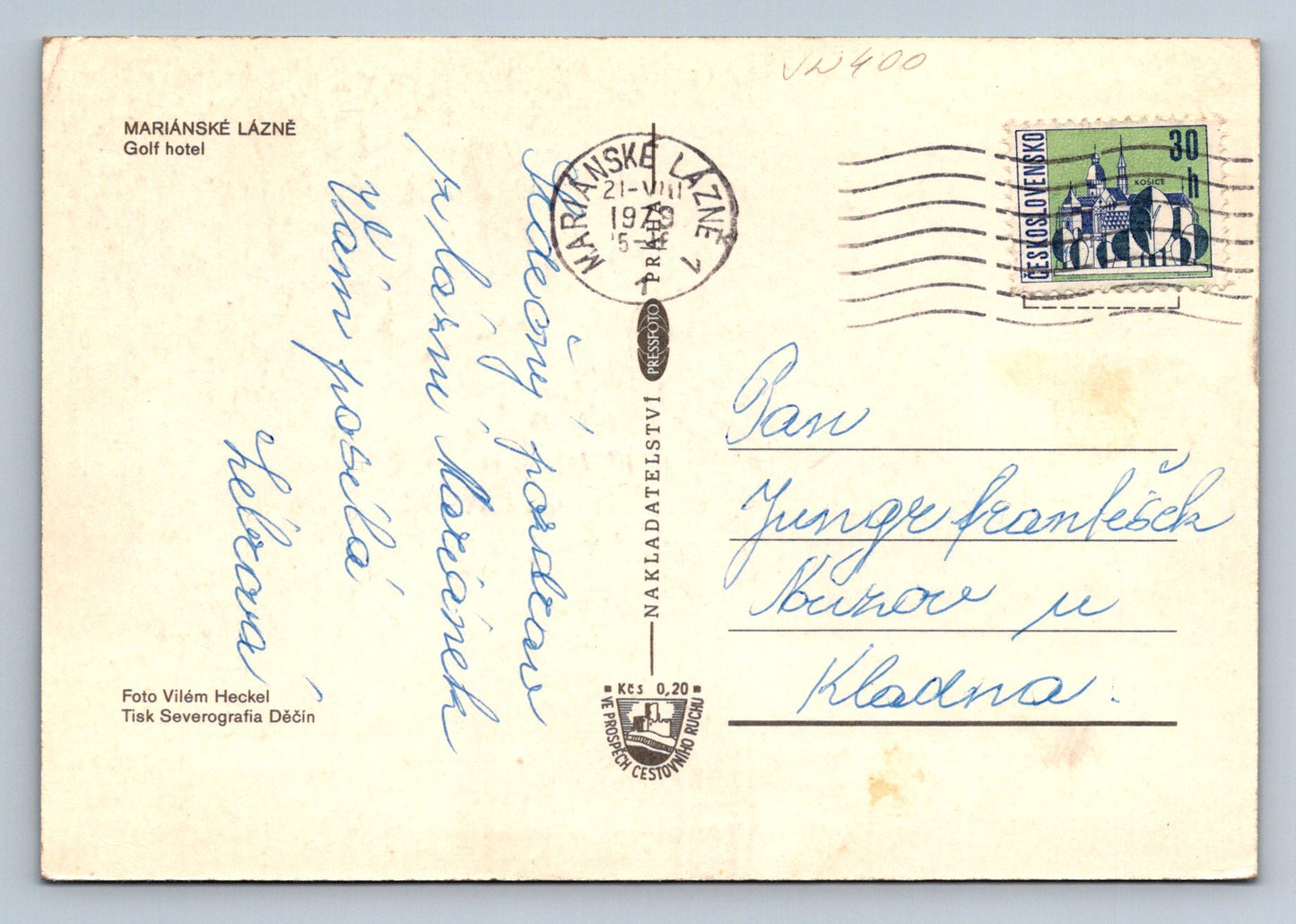Pohlednice Mariánské lázně - golf hotel (JN400)