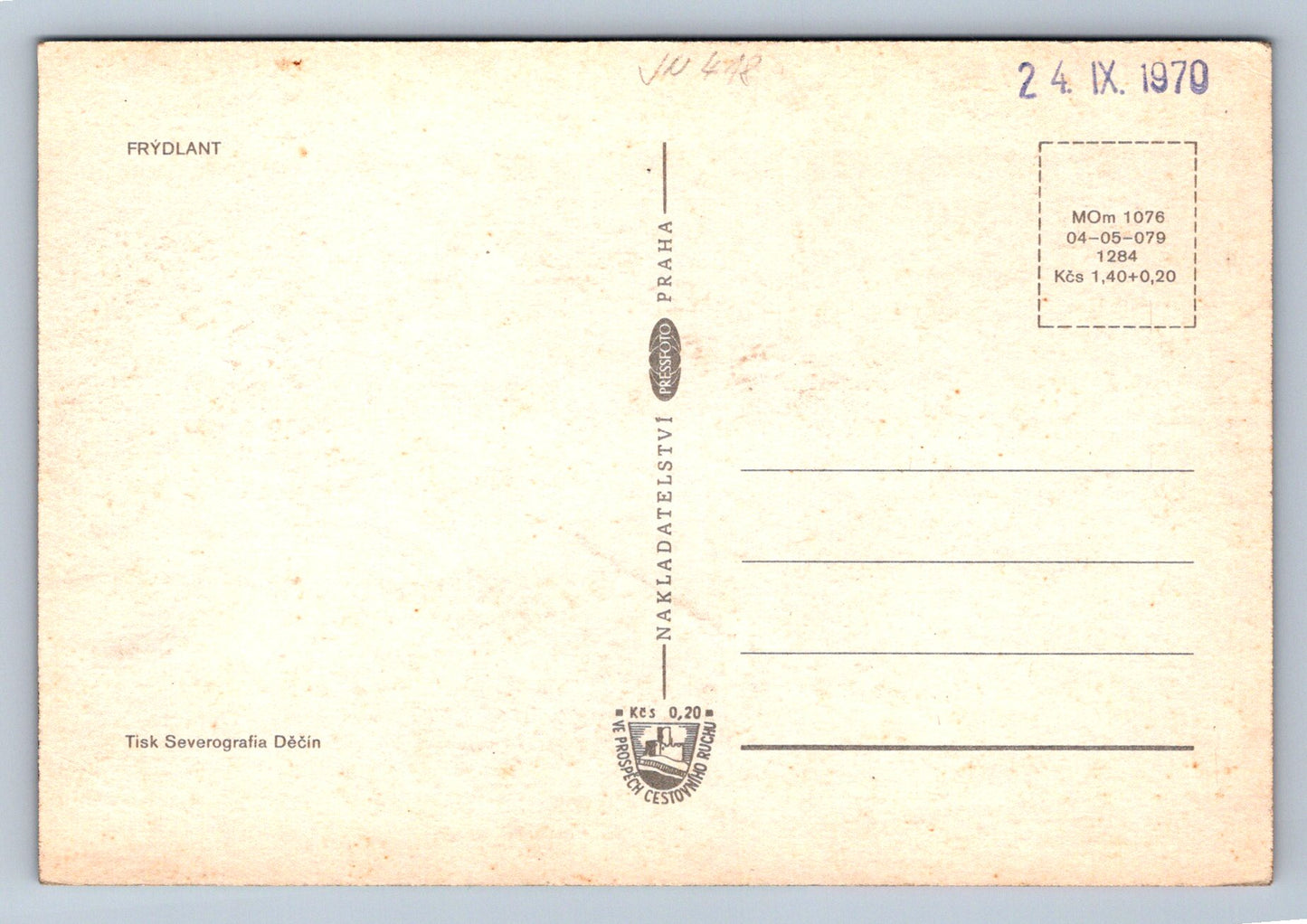 Postcard Frýdlant - general view (JN418)