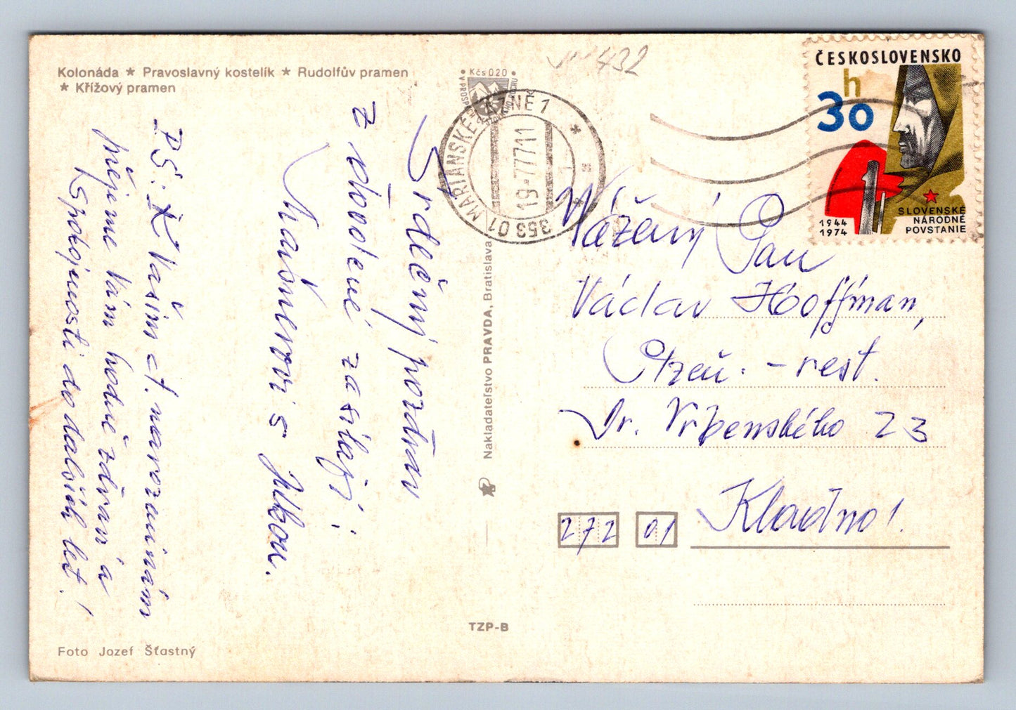 Pohlednice Mariánské lázně -Pravoslavný kostelik (JN432)
