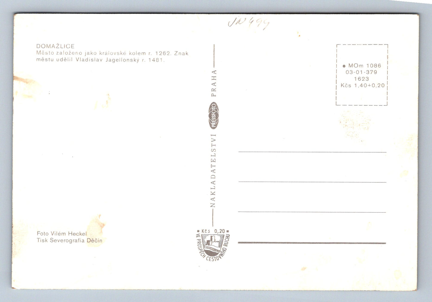 Pohlednice Domažlice (JN494)