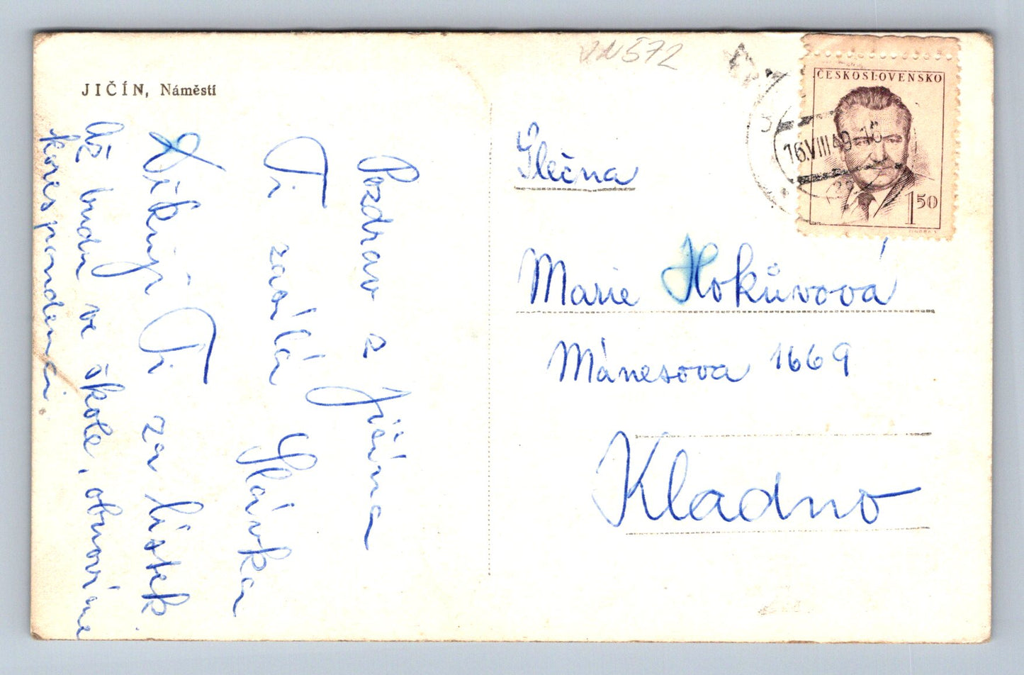 Pohlednice Jičín - náměstí (JN572)