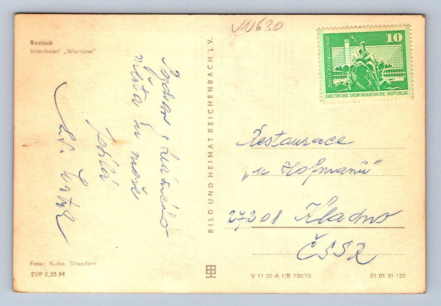 Pohlednice rostack-interhotel -Warnow (JN630)