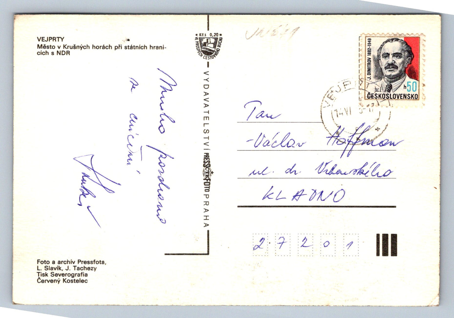 Pohlednice Vejprty-celkový pohled (JN671)