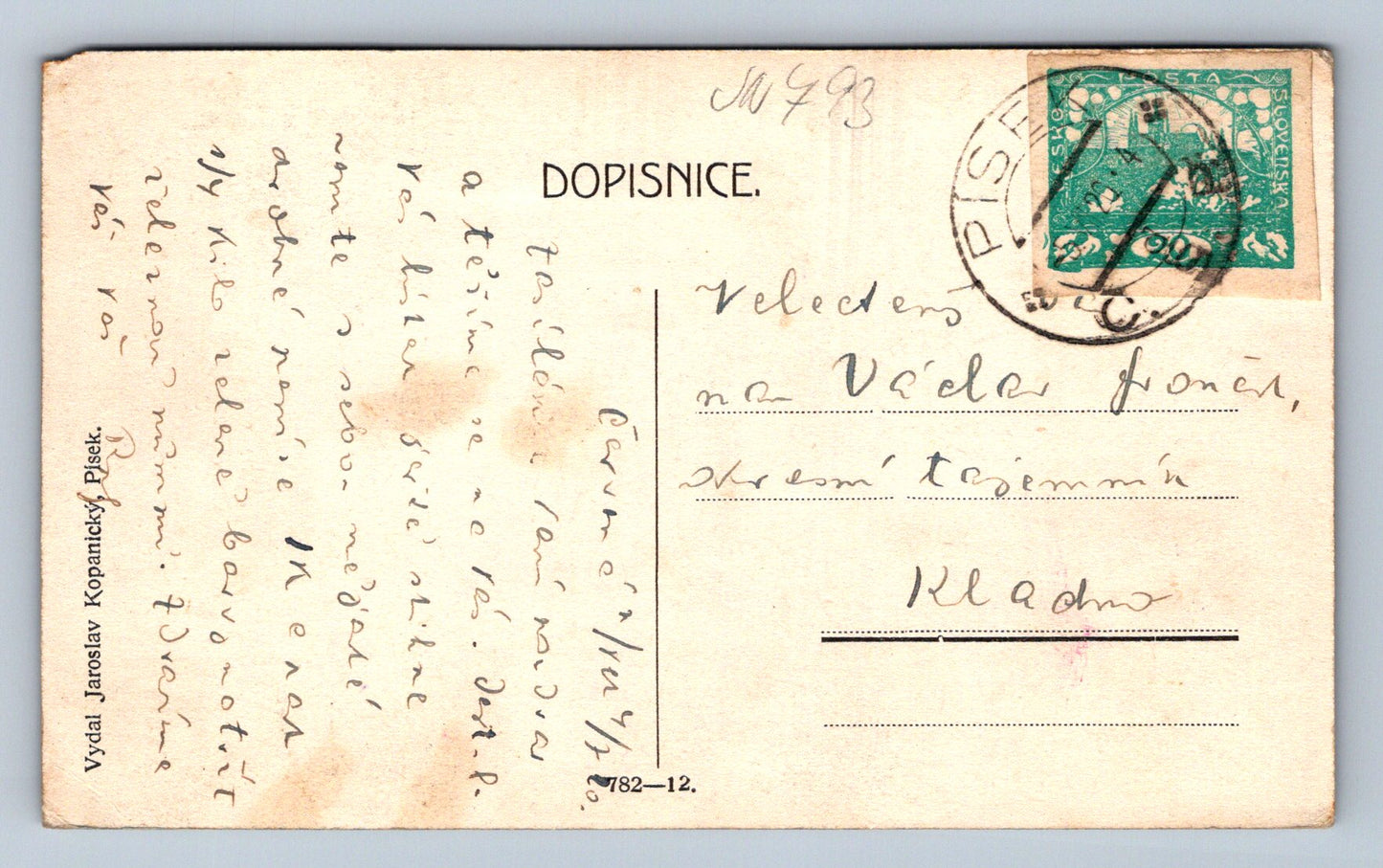 Pohlednice Červená u Písku (JN793)