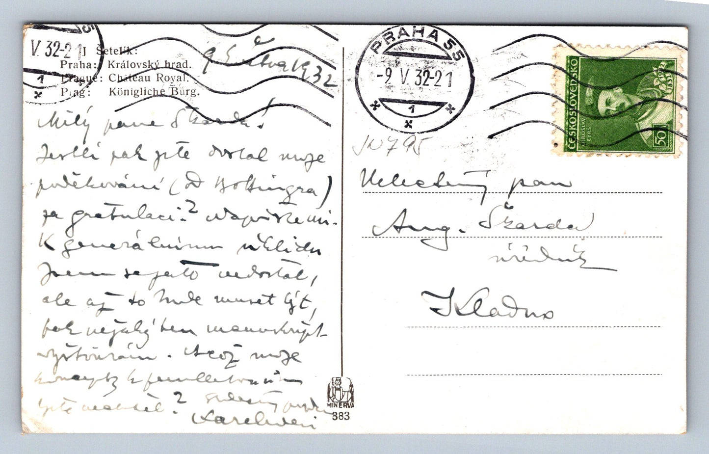 Postcard Prague - Royal Castle (JN795)