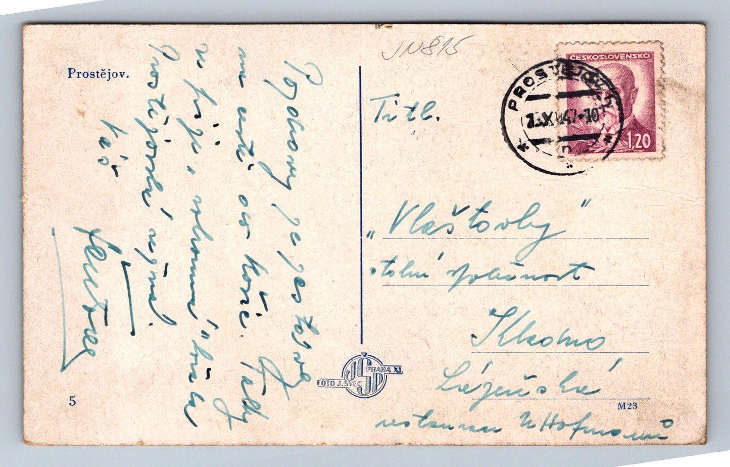 Postcard Prostějov (JN815)