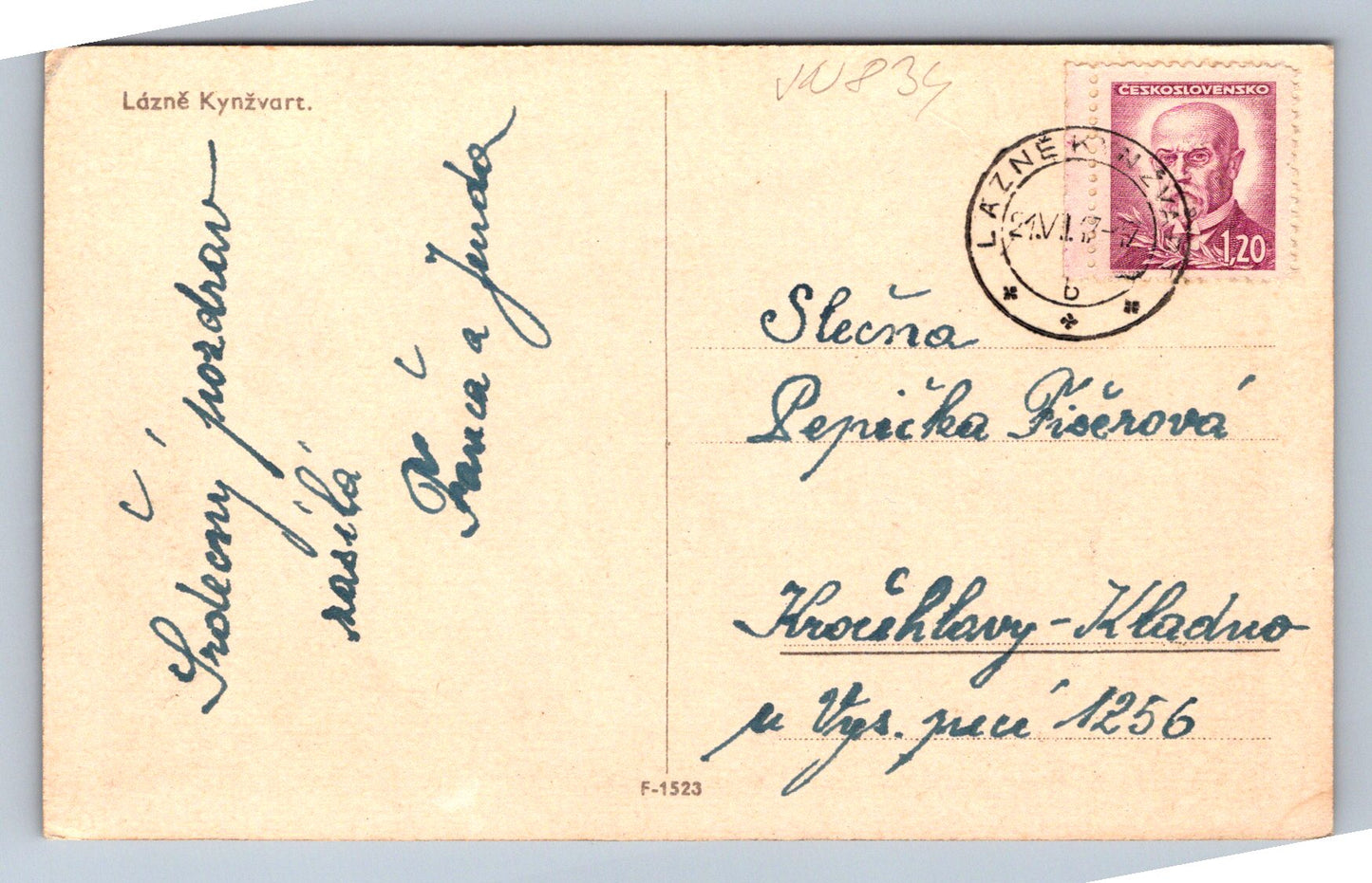 Postcard Kynžvart - spa (JN834)