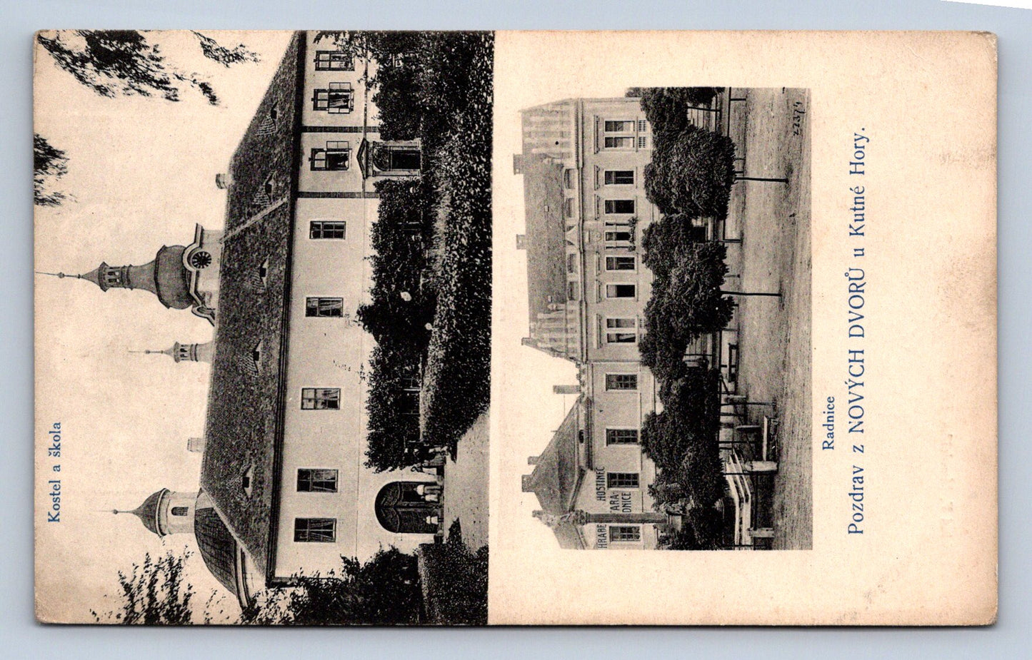 Pohlednice Nový Dvůr - radnice (JN840)