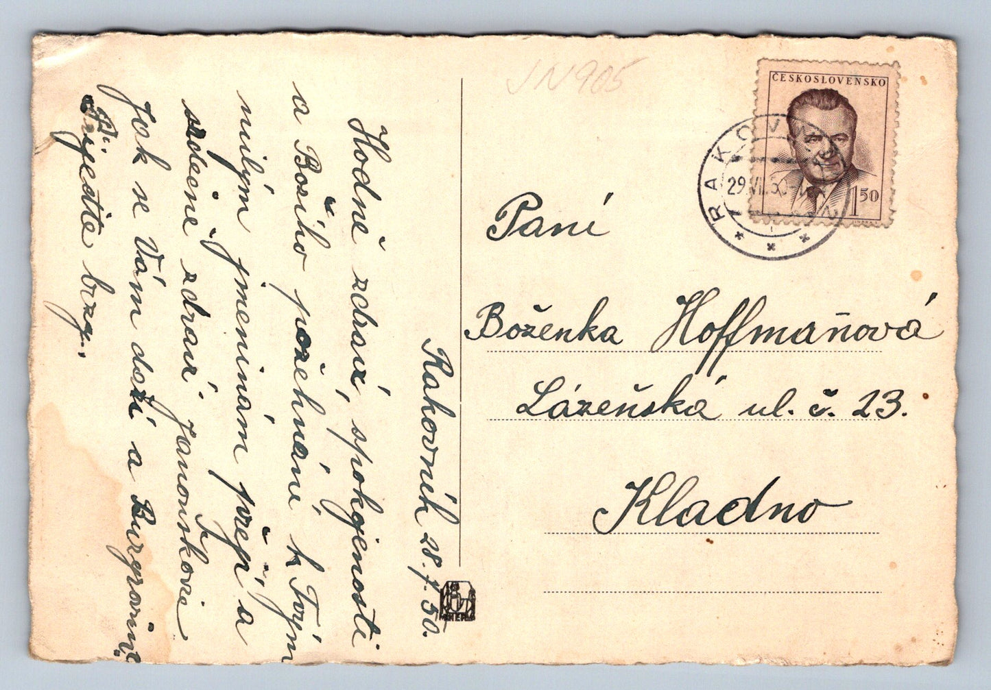 Pohlednice Květiny (JN905)