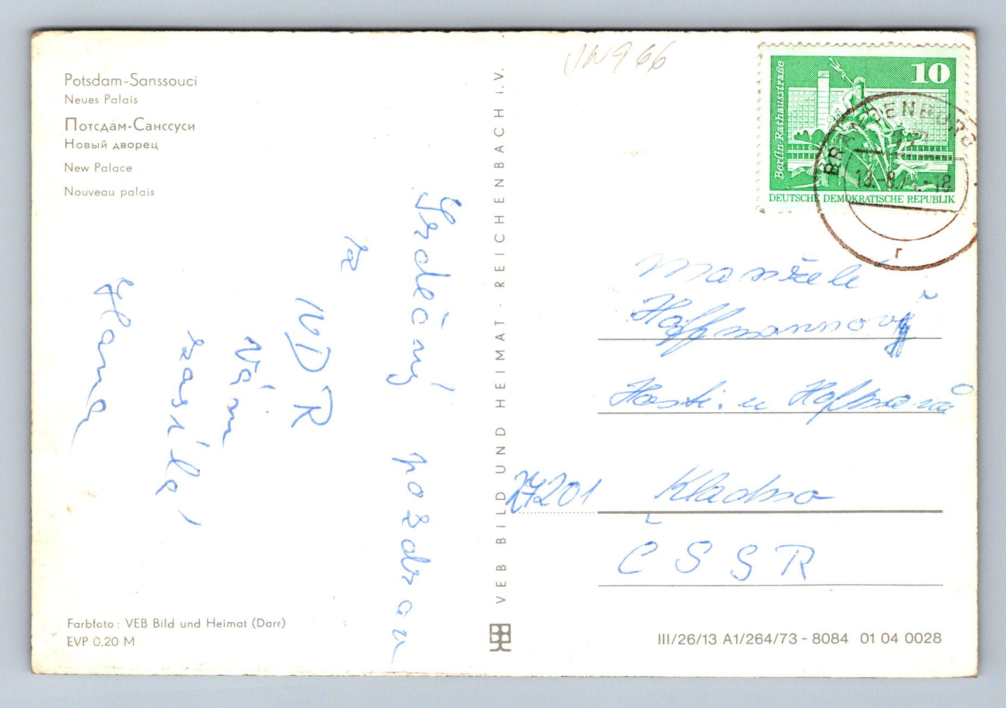 Postcard Potsdam - Sanssouci (JN966)