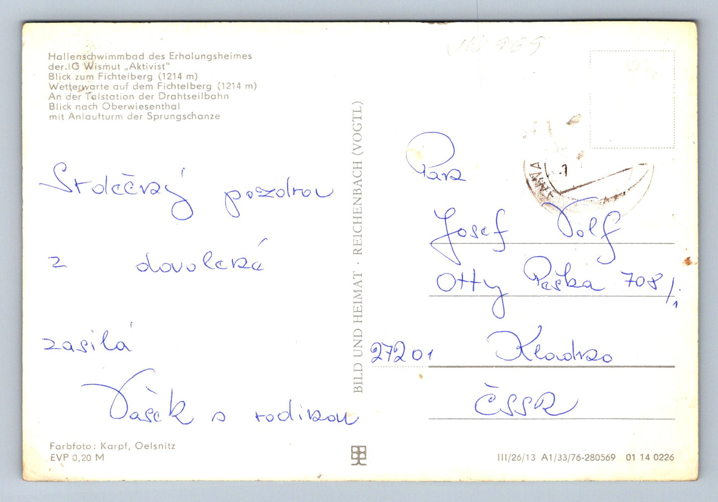 Postcard Sommer und Winterkurort Oberwiesenthal (JN969)