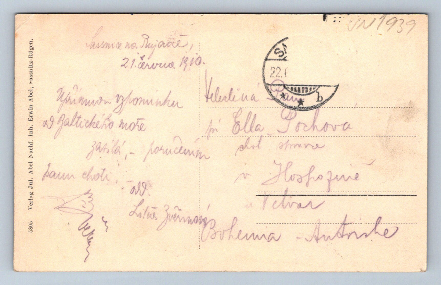 Postcard Palma Nice. The Public Garden and the Municipal Casino (JN1938