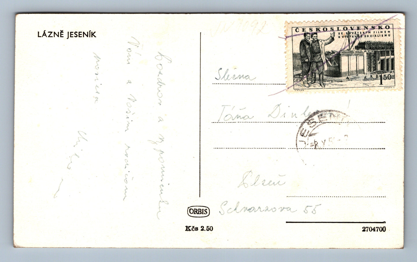 Pohlednice Lázně Jeseník - Pohled (JN1092)
