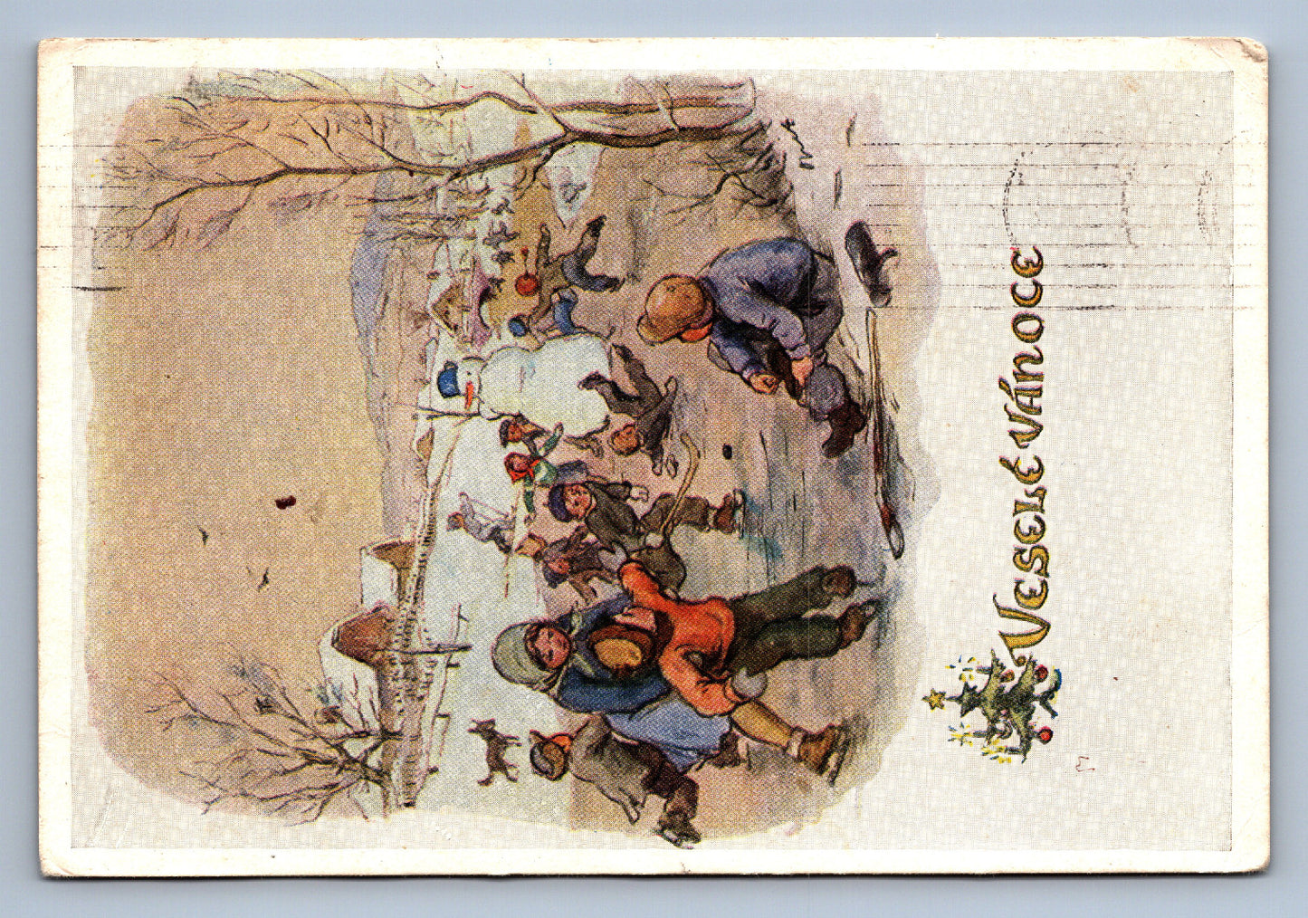 Pohlednice Veselé Vánoce kol.kreba O. Oplta (JN1261)