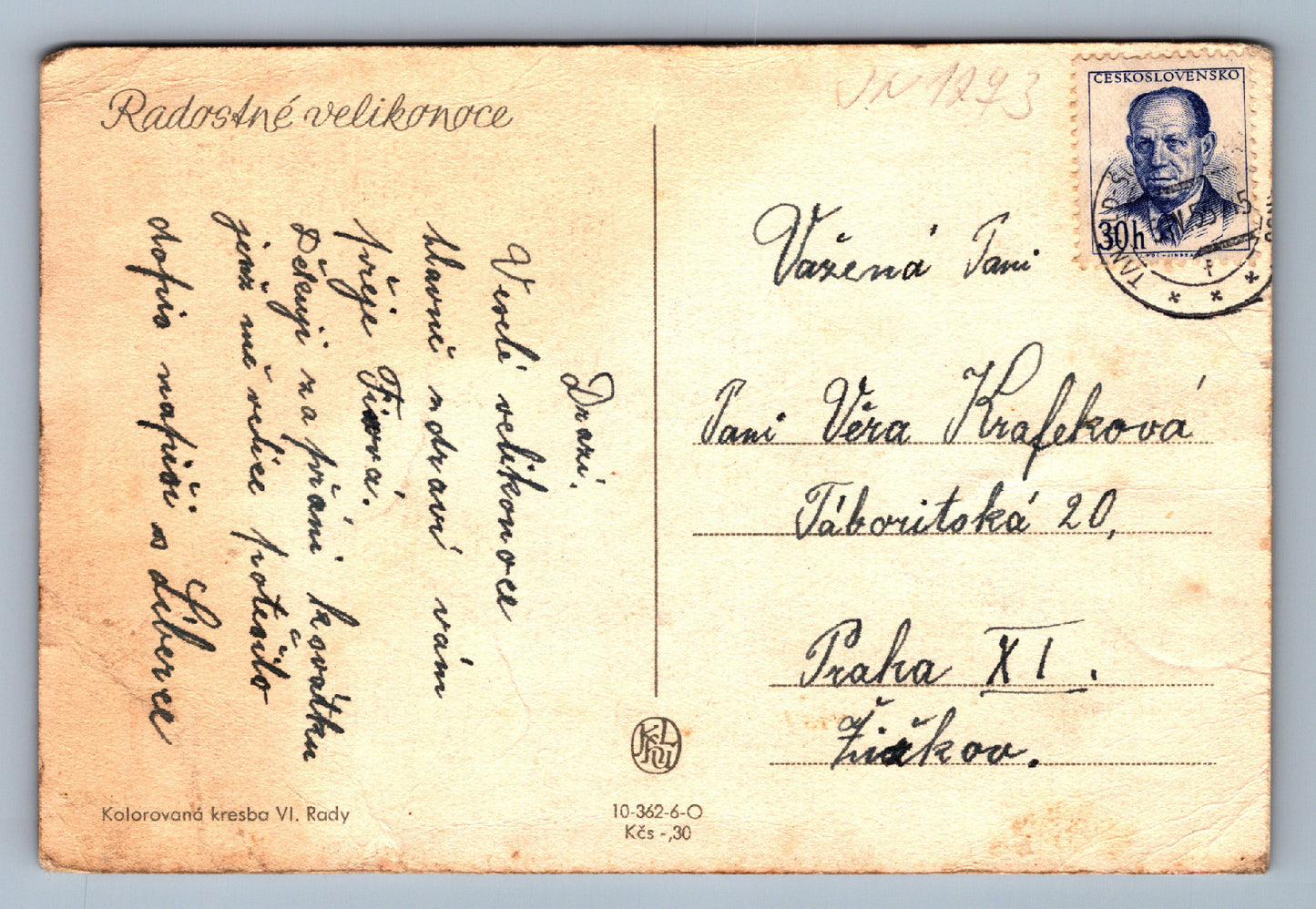 Pohlednice Radostné Velikonoce Vl.Rady (JN1273)
