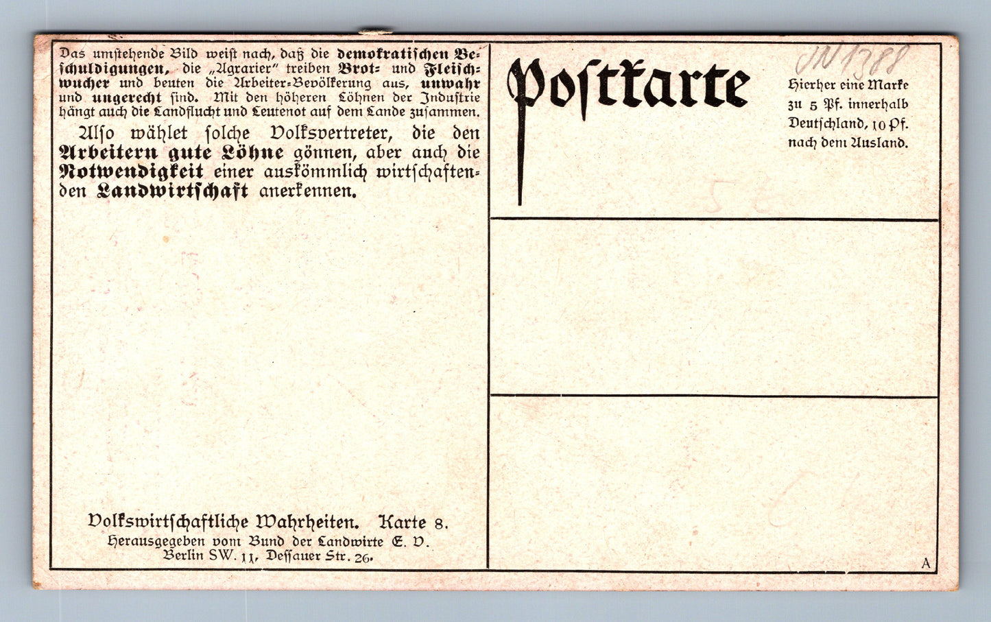 Pohlednice Voják VOJENSKÝ PROPAGANDA NĚMECKO (JN1388)