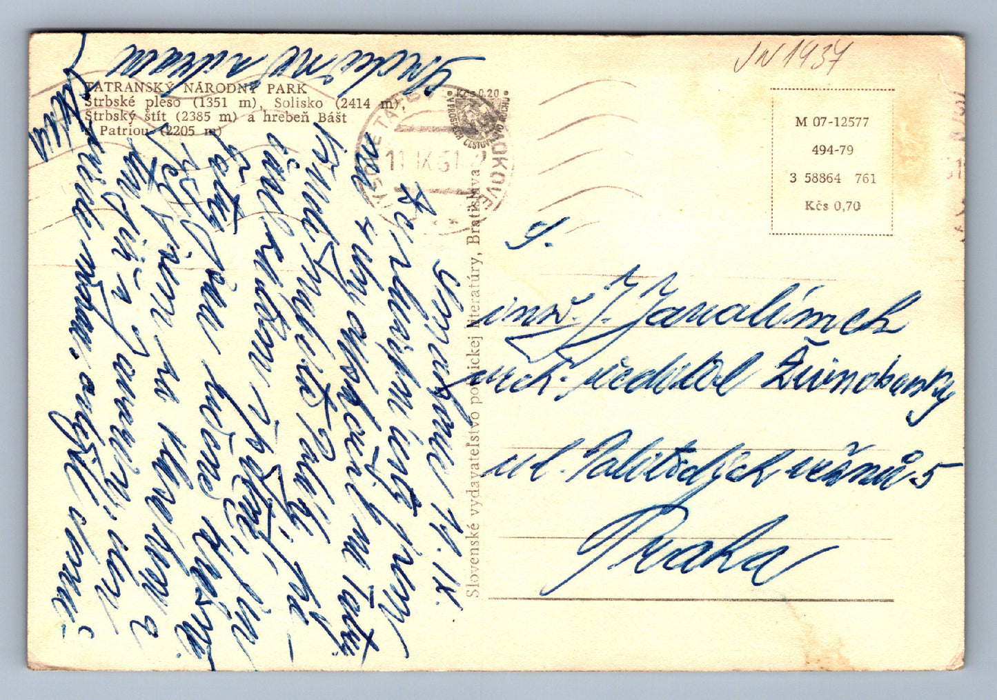 Postcard Tatra National Park (JN1437)