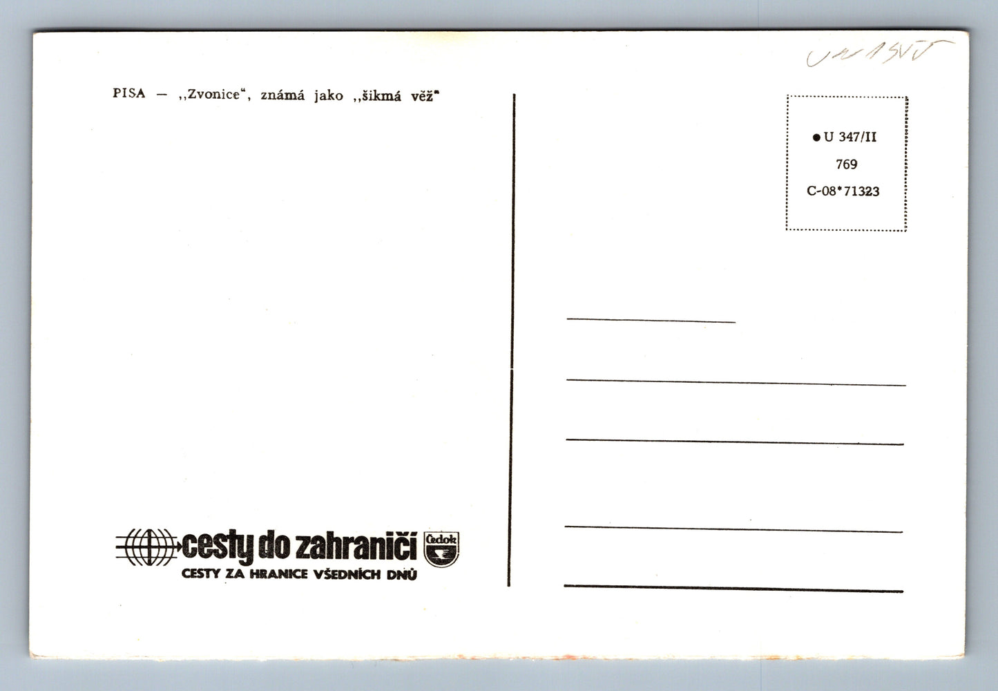 Postcard Pisa bell tower (JN1455)