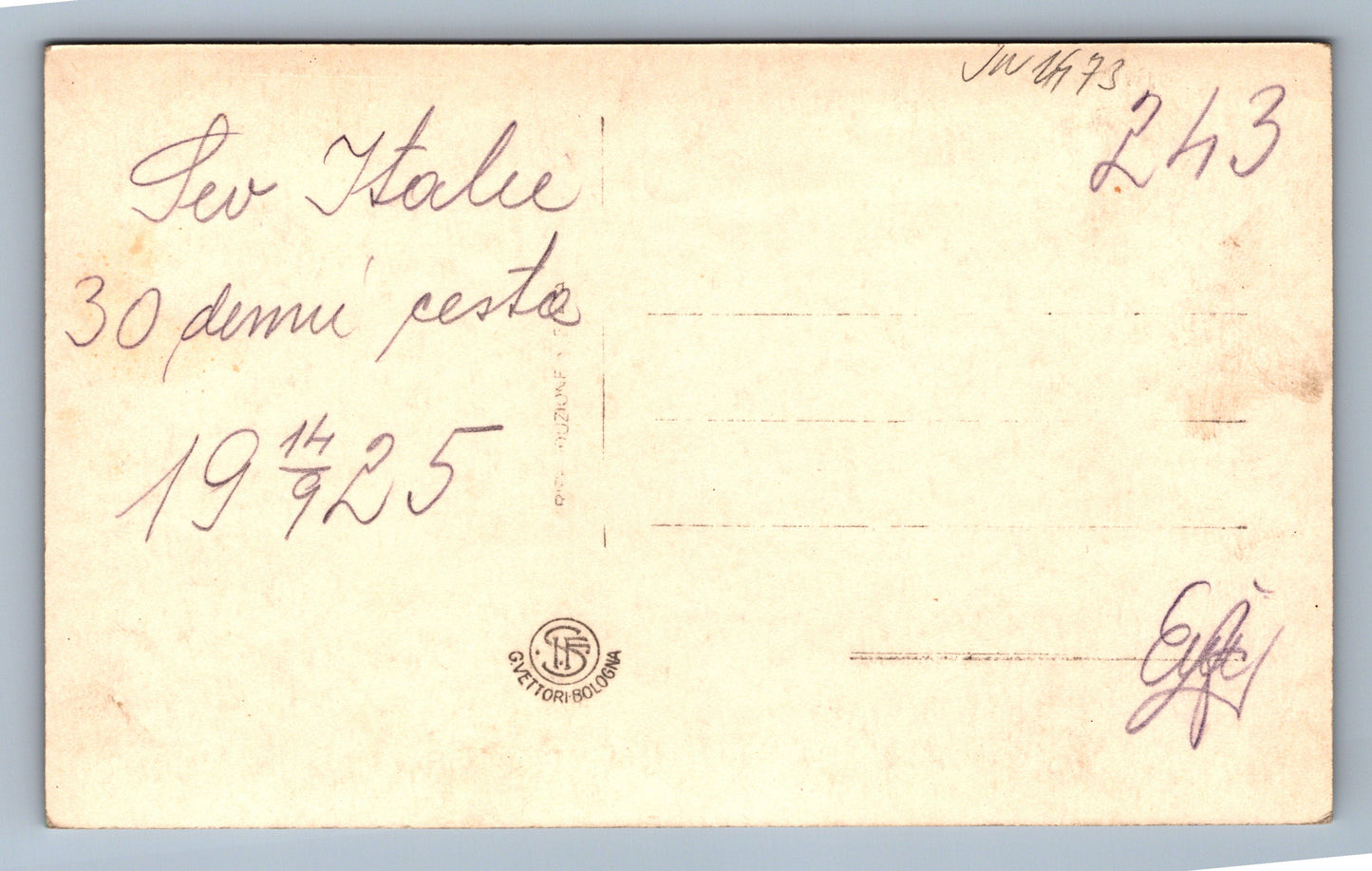 Postcard Bologna palazzo Bevilacqua (JN1473)