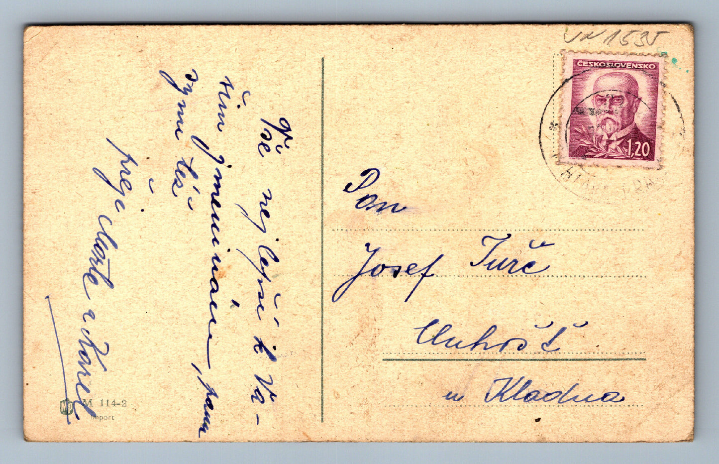 Pohlednice Srdečné přání růže ve váze (JN1535)